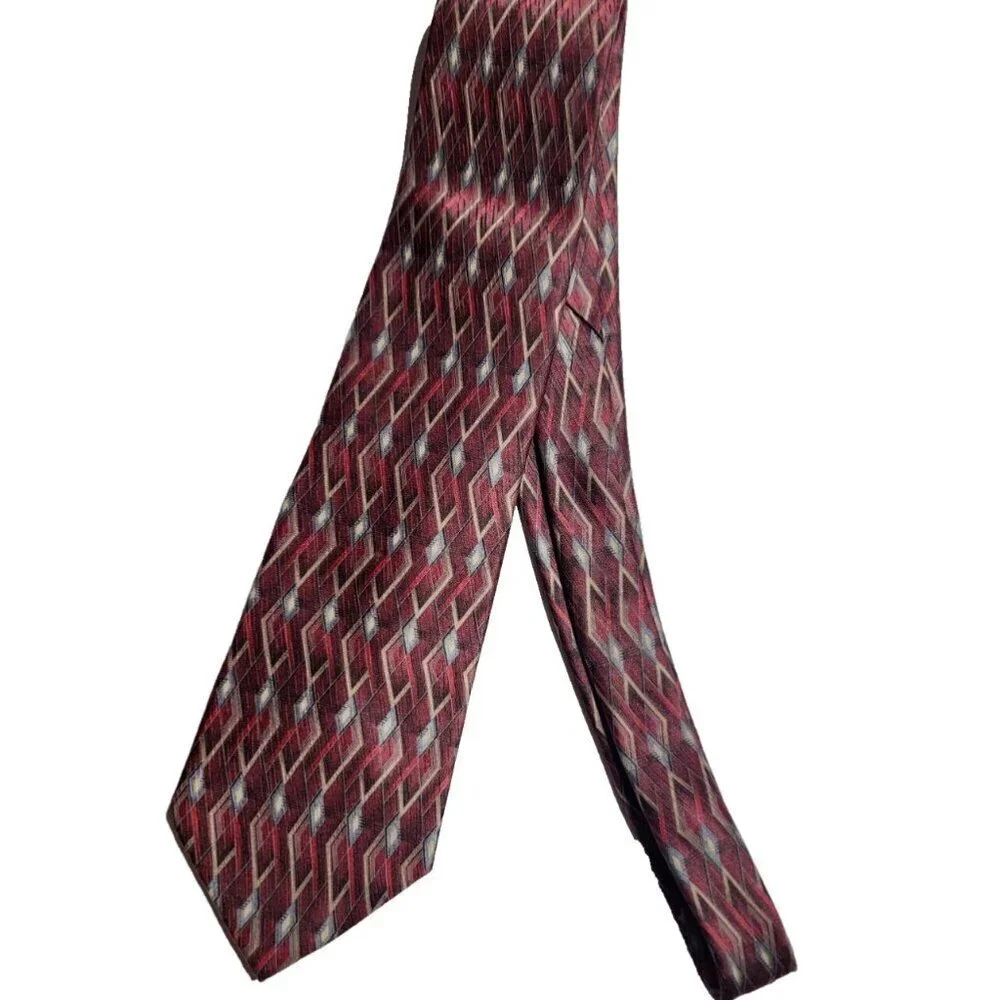 Stafford Neck Tie Silk Geometric Standard Classic